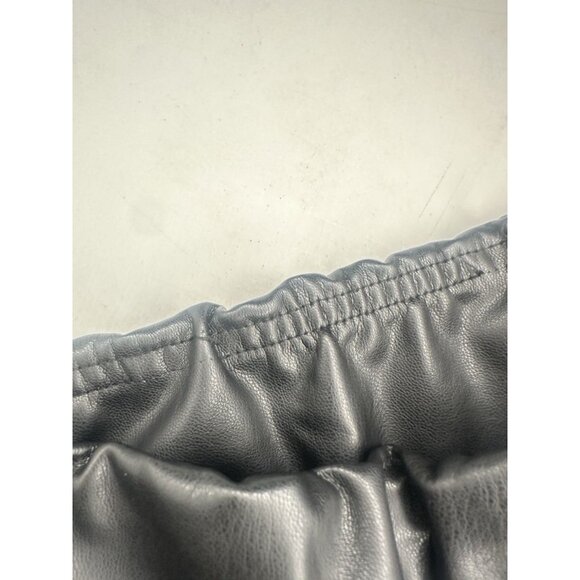 RDI Faux Leather Slit Front Flare Pants Taupe Gray Brown M - Picture 11 of 12